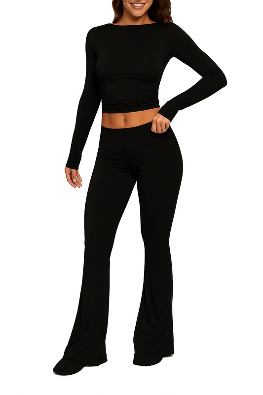 Amora black two-piece set